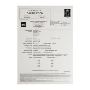 UKAS 3 point - instrument & probe (-18, 0, +70°C) *probe required for calibration